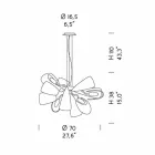 Modern Chandelier with 12 Lights in Venice Glass, Made in Italy - Diamonique Viadurini