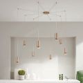 Modern Chandelier in Powder Coated Aluminum and Adjustable Cable - Buxus