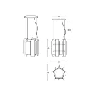 Velis - Elegantly Designed Modern Fused Glass Chandelier Made in Italy Viadurini