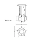 Velis - Elegantly Designed Modern Fused Glass Chandelier Made in Italy Viadurini