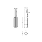 Velis - Elegantly Designed Modern Fused Glass Chandelier Made in Italy Viadurini