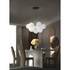Modern Hand Blown Venetian Glass Chandelier - Snow Viadurini