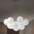 Modern Hand Blown Venetian Glass Chandelier - Snow