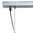 Four-Light Chandelier on a Linear Bar in Blown Glass Made in Italy - Soffio Viadurini