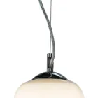 Four-Light Chandelier on a Linear Bar in Blown Glass Made in Italy - Soffio Viadurini