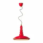 retro chandelier crafted ceramic suspension Ferroluce Viadurini