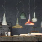 retro chandelier crafted ceramic suspension Ferroluce Viadurini