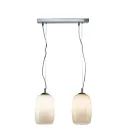 Two-Light Hand-Blown Glass Pendant Lamp Made in Italy - Soffio Viadurini