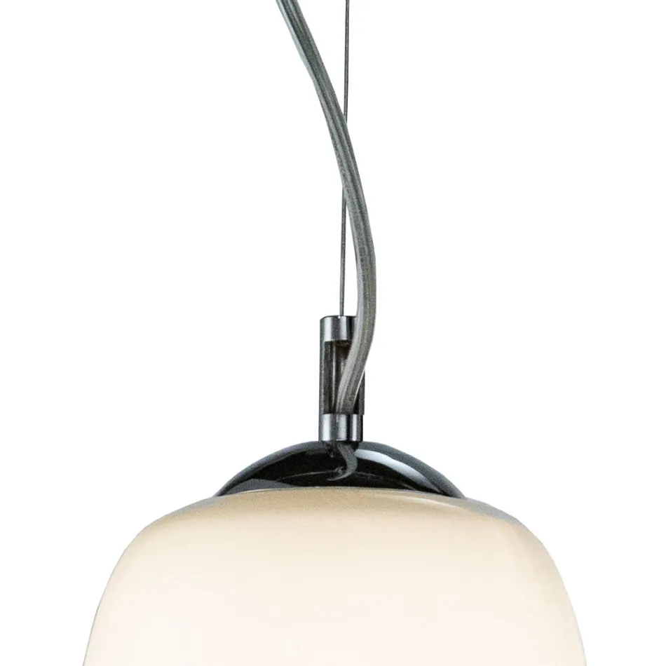 Two-Light Hand-Blown Glass Pendant Lamp Made in Italy - Soffio Viadurini
