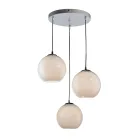 Lucilla - Venetian Glass Three-Dome Pendant Chandelier Made in Italy Viadurini