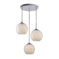 Lucilla - Venetian Glass Three-Dome Pendant Chandelier Made in Italy