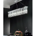 Classic Luxury Suspended Chandelier in Metal and Cut Crystal - Zolando Viadurini