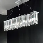 Classic Luxury Suspended Chandelier in Metal and Cut Crystal - Zolando Viadurini