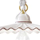 Ceramic pendant lamp L'Aquila made in Italy by Ferroluce Viadurini