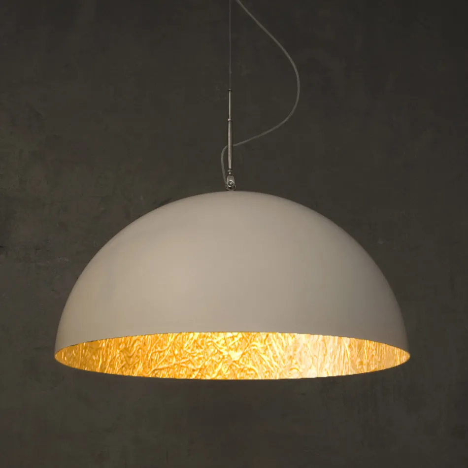 Suspended Chandelier in Laprene and Nebulite - Mezza Luna by In-es.artdesign Viadurini