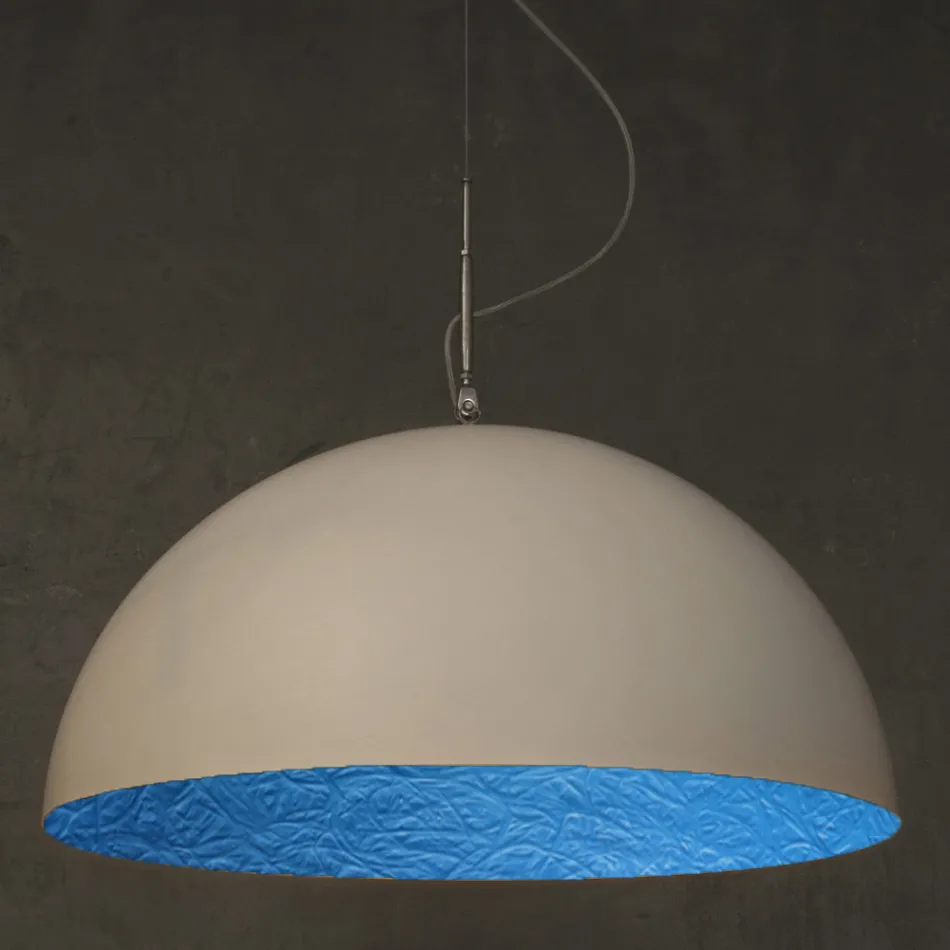 Suspended Chandelier in Laprene and Nebulite - Mezza Luna by In-es.artdesign Viadurini