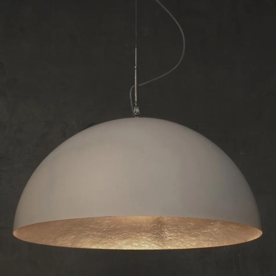 Suspended Chandelier in Laprene and Nebulite - Mezza Luna by In-es.artdesign Viadurini