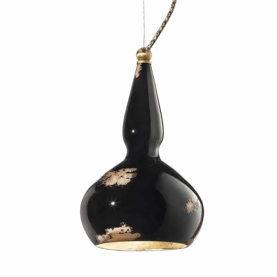 Chandelier suspended in retro style ceramic Ferroluce Viadurini