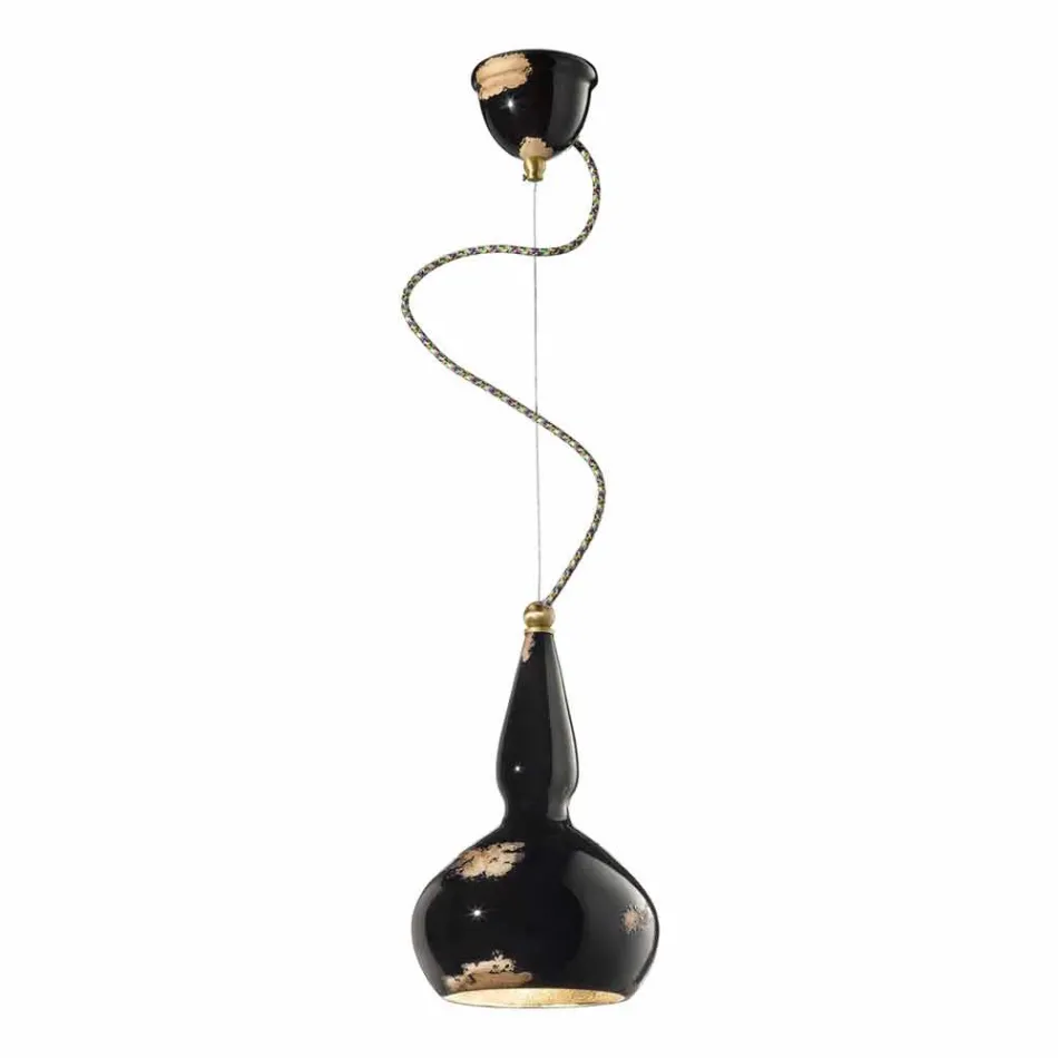 Chandelier suspended in retro style ceramic Ferroluce Viadurini