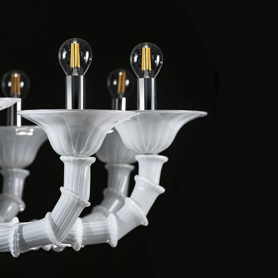 Classic Style Chandelier in Hand Blown Venetian Glass - Vanity Viadurini