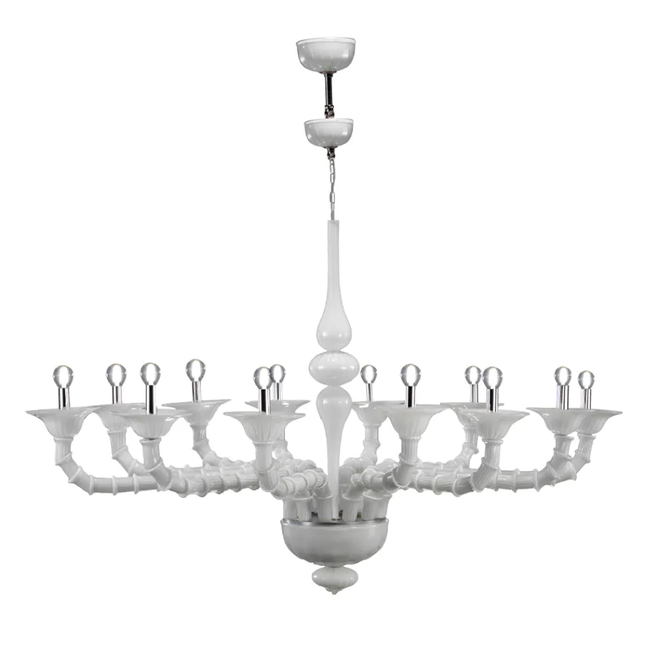 Classic Style Chandelier in Hand Blown Venetian Glass - Vanity Viadurini