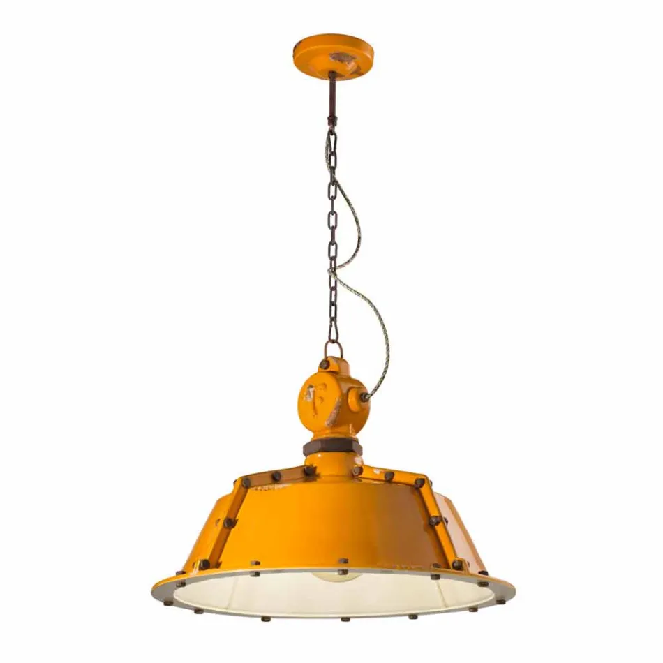 industrial style chandelier vintage bell Jillian Ferroluce Viadurini