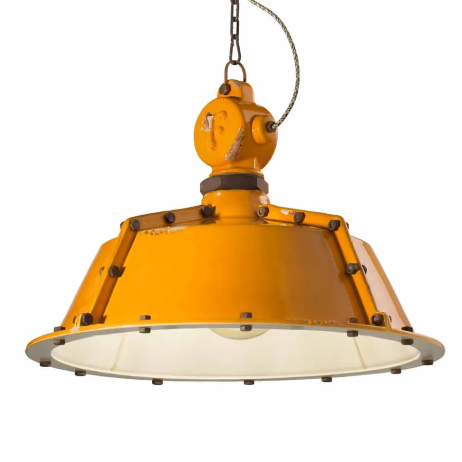 industrial style chandelier vintage bell Jillian Ferroluce Viadurini