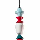 Vintage Green or Yellow Ceramic Chandelier Made in Italy - Ferroluce Lariat Viadurini