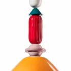 Vintage Green or Yellow Ceramic Chandelier Made in Italy - Ferroluce Lariat Viadurini