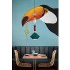 Vintage Green or Yellow Ceramic Chandelier Made in Italy - Ferroluce Lariat Viadurini