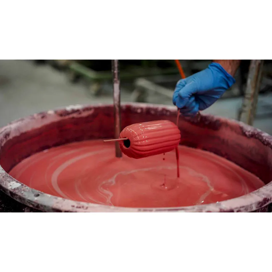 Vintage Green or Yellow Ceramic Chandelier Made in Italy - Ferroluce Lariat Viadurini