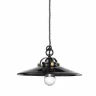 Industrial vintage chandelier in glossy ceramic Gloria Ferroluce Viadurini