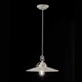 Gloria vintage shiny ceramic industrial chandelier Ferroluce