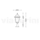 Outdoor lantern in Aluminum and Sandblasted Glass Made in Italy - Alchemist Viadurini