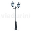 Lamppost 2 Lights in Aluminum and Glass Vintage Style Made in Italy - Vivian
