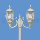 Lamppost 2 Lights Vintage Style in White Aluminum Made in Italy - Dodo Viadurini