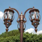 Lamppost 3 Lights Vintage Style in Aluminum Made in Italy - Leona Viadurini