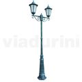 Lamppost 2 Lights in Aluminum and Glass Made in Italy Vintage - Janira