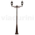 Lamppost 2 Lights Vintage Style in Aluminum Made in Italy - Leona