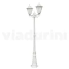Vintage 2-Light Lamp in White Aluminum Made in Italy - Terella Viadurini
