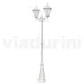 Vintage 2-Light Lamp in White Aluminum Made in Italy - Terella