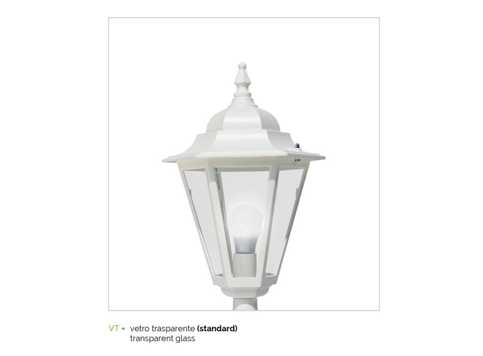 Vintage 2-Light Lamp in White Aluminum Made in Italy - Terella Viadurini