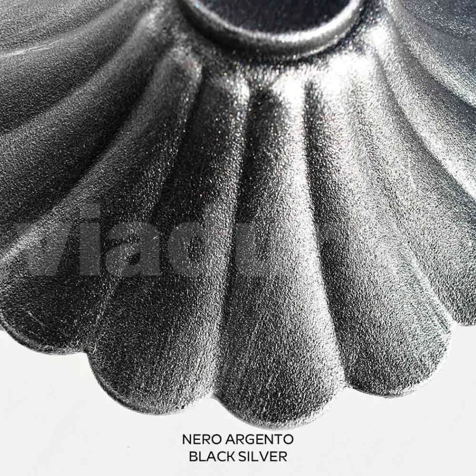 110 cm tall street lamp in black acrylic and aluminum made in Italy - Trovanero Viadurini