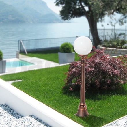 110 cm tall street lamp in black acrylic and aluminum Made in Italy - Trovanero Viadurini