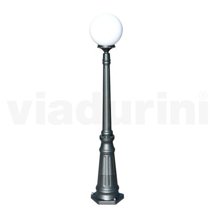145 cm high street lamp in Acrylic and Anthracite Aluminum Made in Italy - Trovaantracite Viadurini