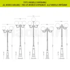 145 cm tall street lamp in white acrylic and aluminum made in Italy - Trovabianco Viadurini