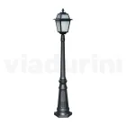 152 cm high garden lamp in Anthracite Aluminum and Sandblasted Glass - Elric Viadurini