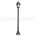 Garden lamppost 178 cm high in Anthracite Aluminum and Sandblasted Glass - Elric