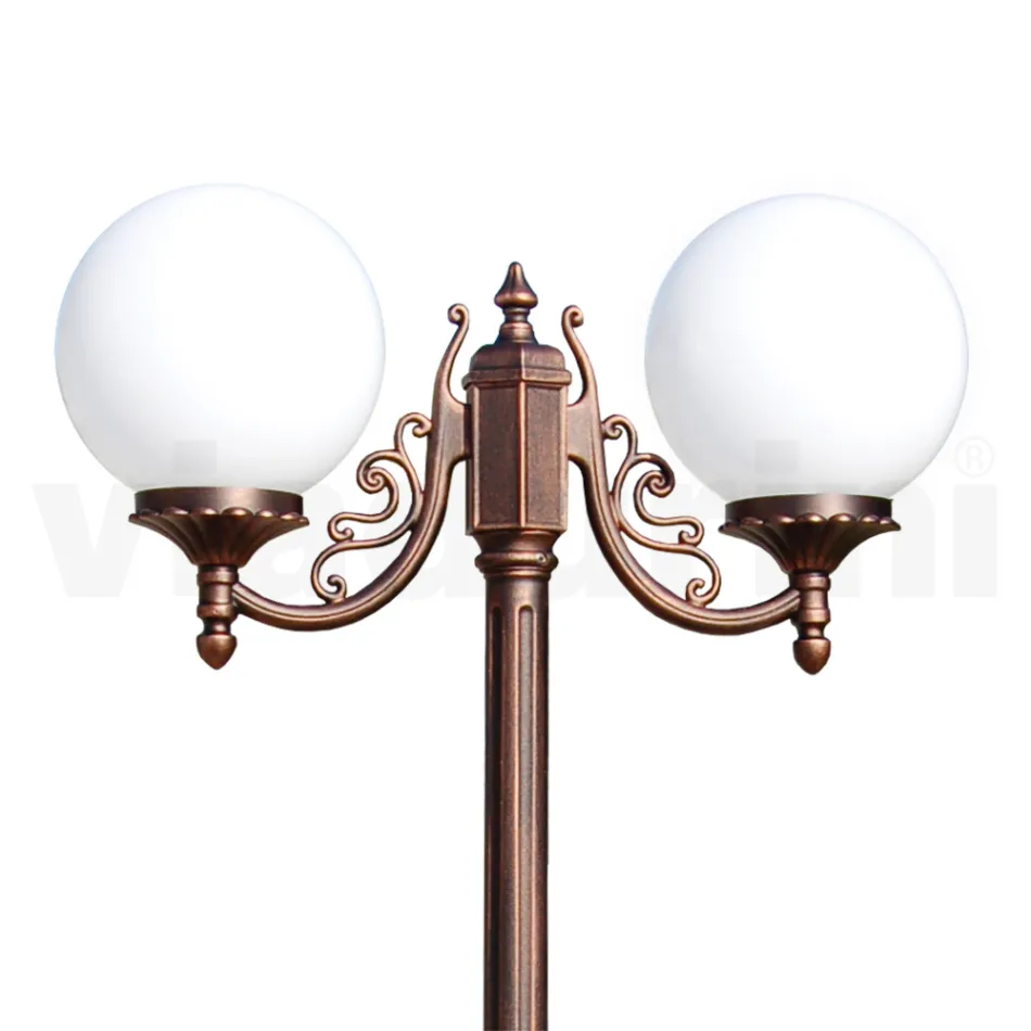 200 cm high street lamp in black acrylic and aluminum made in Italy - Trovanero Viadurini