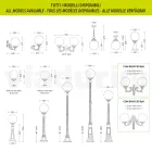 200 cm high street lamp in black acrylic and aluminum Made in Italy - Trovanero Viadurini